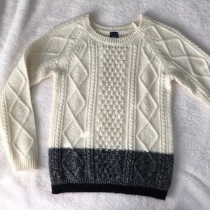 Knit white sweater from Gap